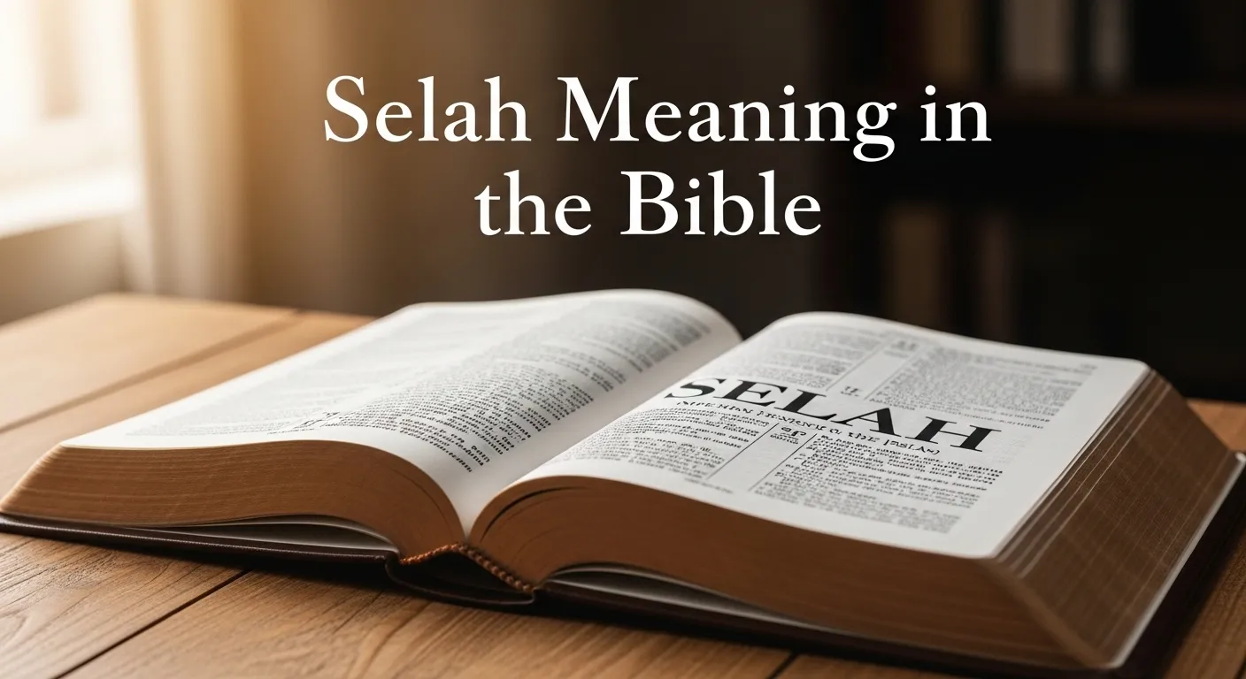 Selah Meaning in the Bible
