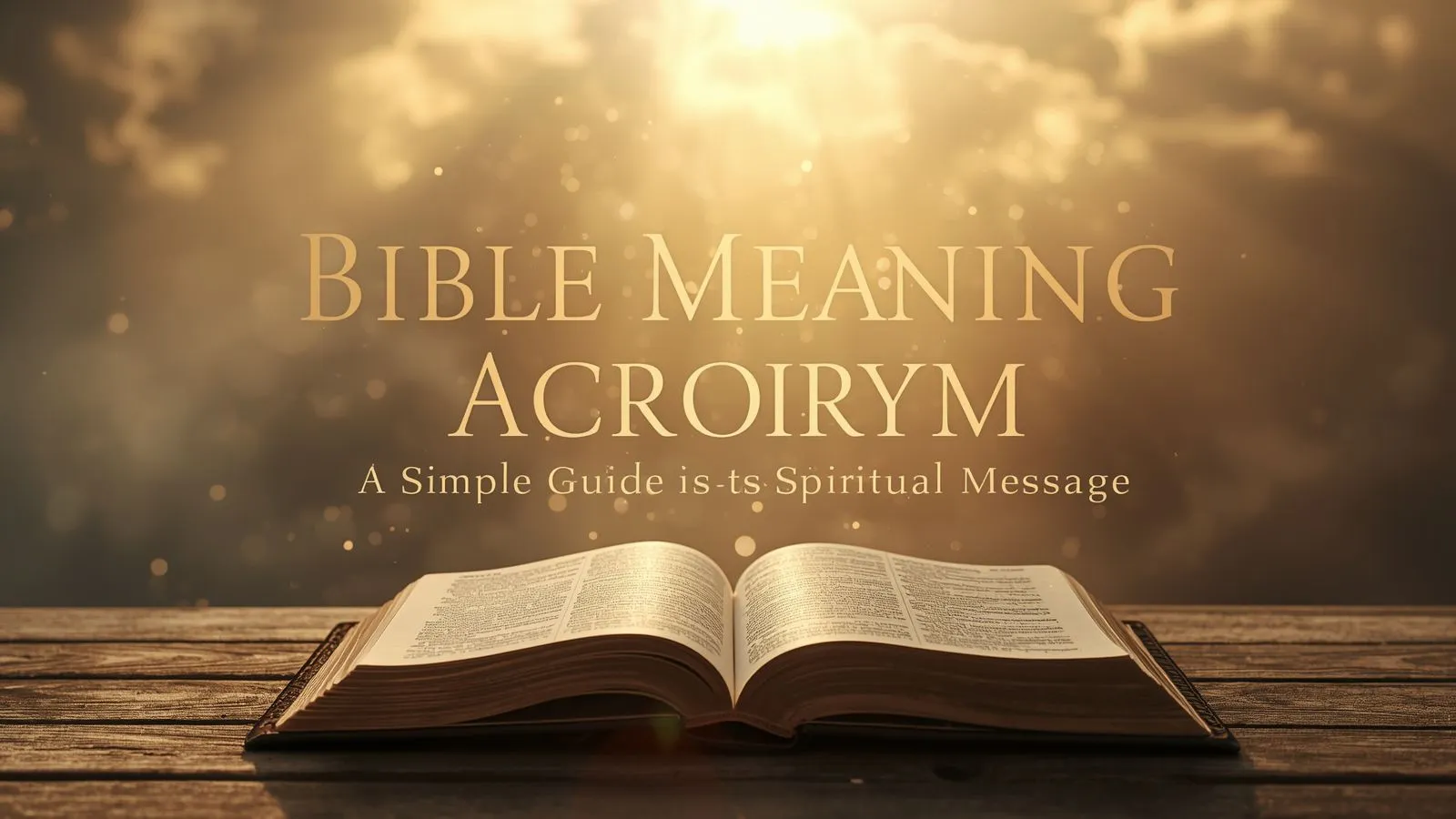 Bible Meaning Acronym