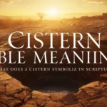 Cistern Bible Meaning