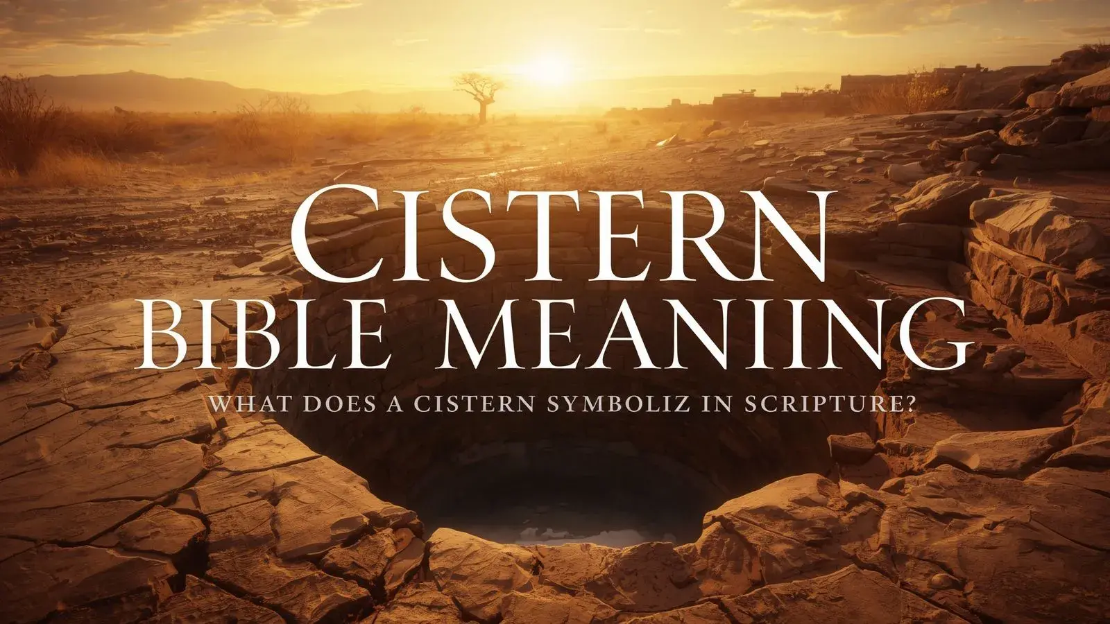 Cistern Bible Meaning