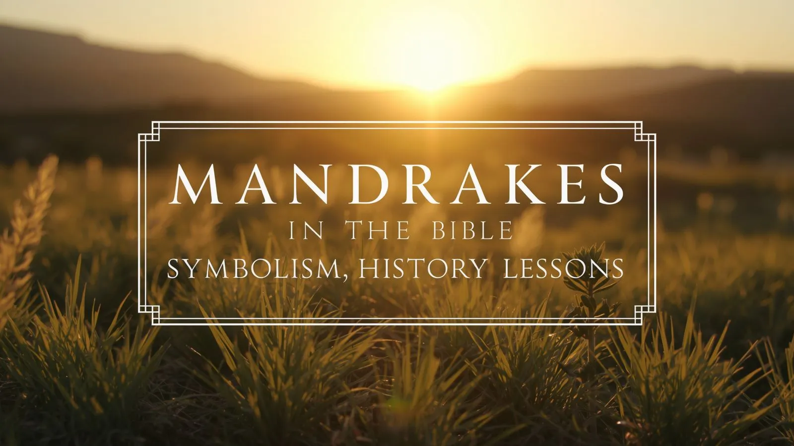 Mandrakes in the Bible Meaning