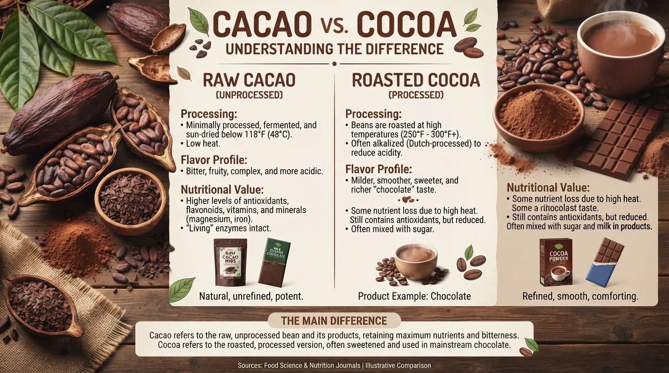 Cacao vs Cocoa