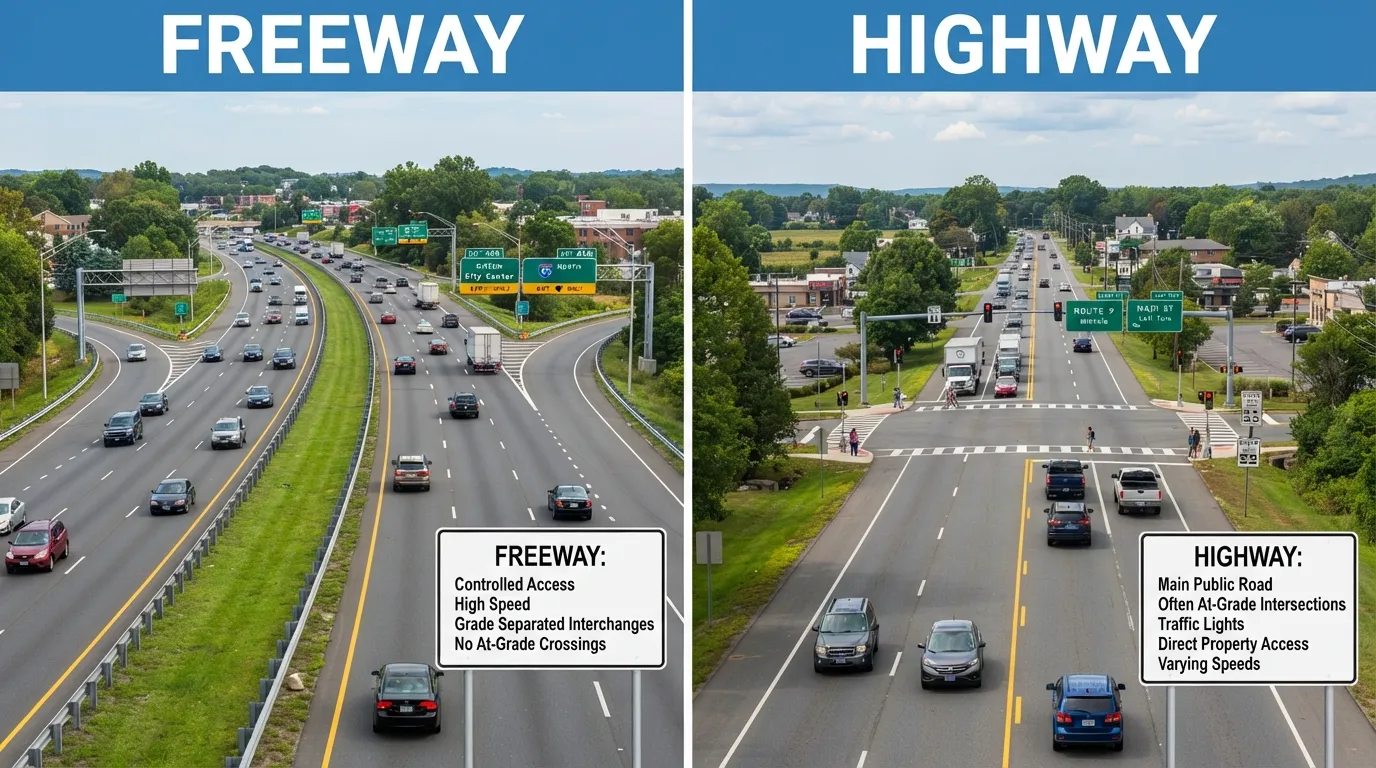 Freeway vs Highway