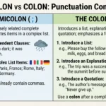 Semicolon vs Colon