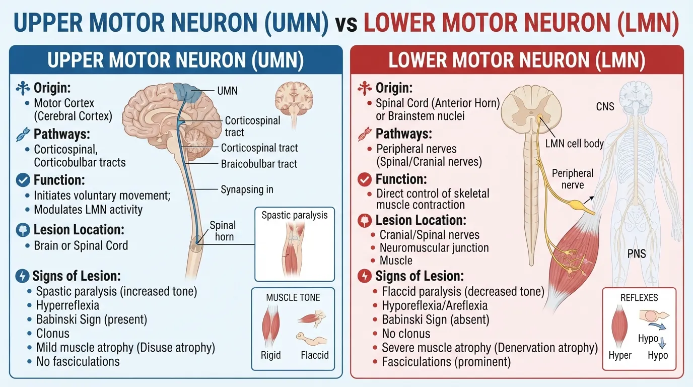 UMN vs LMN