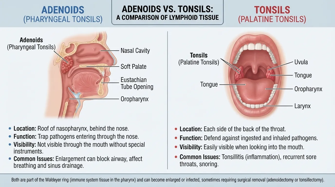 Adenoids vs Tonsils