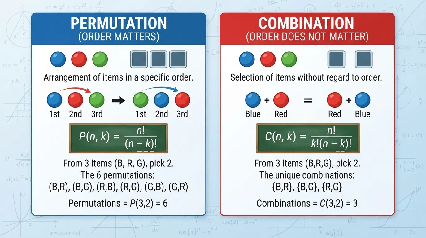 Permutation vs Combination